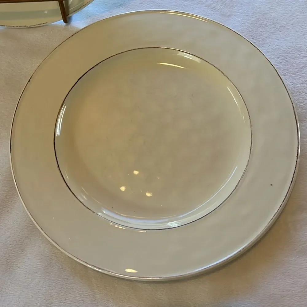 Martillo Pier 1 Imports Martillo Creme Brulee SET OF 2 DINNER Plates hammered